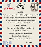 Envelope Type Letter Writing Flanged Fleece Blanket