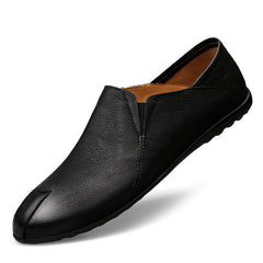 Spring And Summer Men'S Peas Shoes Korean Men'S Shoes Cowhide Driving Trendy Shoes Cross-Border Large Size Shoes