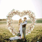 Love Heart-shaped Wedding Tie Arch Iron Wedding Special Support Lawn Flower Stand Props