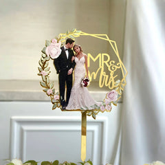 Ins Style MRMRS Color Printing Acrylic Cake Decoration Party Supplies