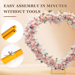 Love Heart-shaped Wedding Tie Arch Iron Wedding Special Support Lawn Flower Stand Props