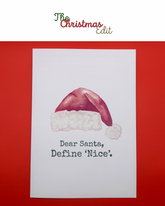 Dear Santa, Define ‘Nice’ - Printed Cards