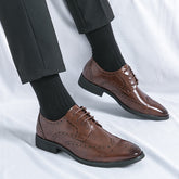 British Style Pointed Leather Shoes