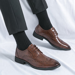 British Style Pointed Leather Shoes