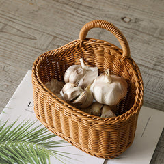Plastic Woven Kitchen Ginger Garlic Hanging Basket Toiletries Simple Kitchen Utensils Spoon Chopsticks