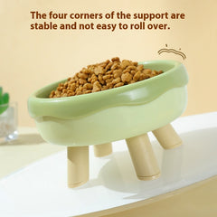 Pet Cat Bowl Donut Four Legs Cat Food Holder