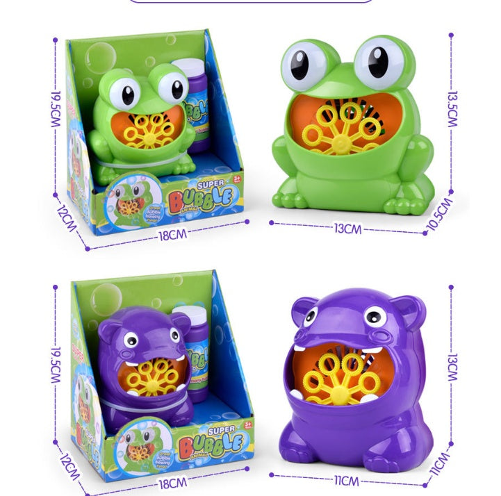 Frog bubble machine automatic bubbling toy
