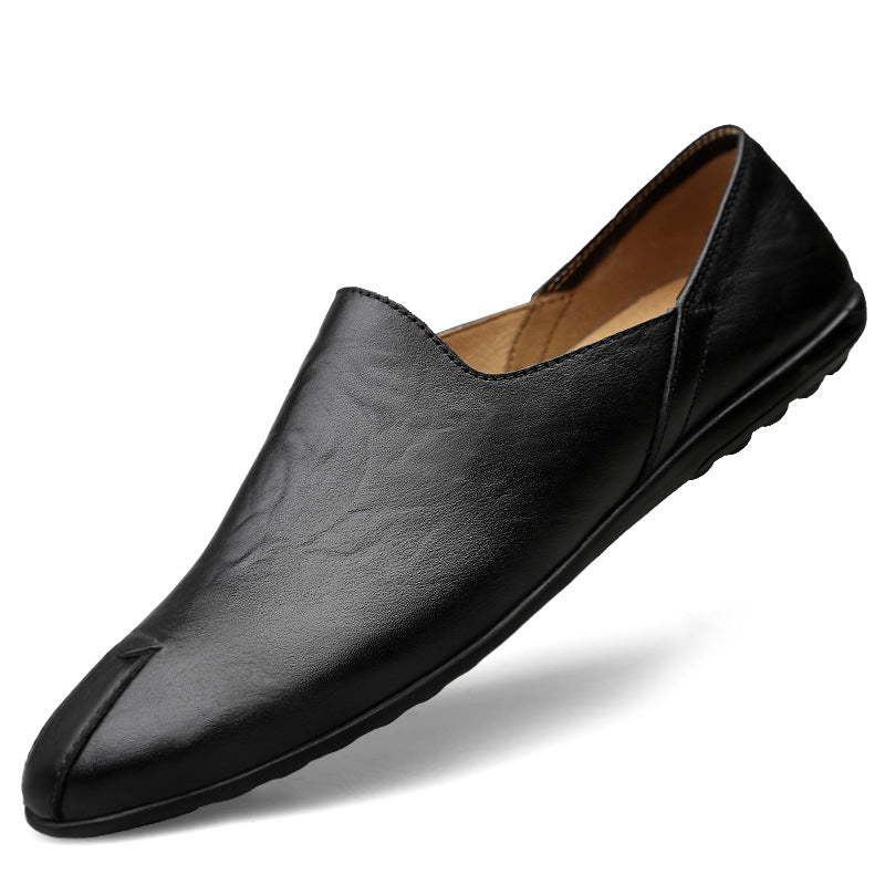 Spring And Summer Men'S Peas Shoes Korean Men'S Shoes Cowhide Driving Trendy Shoes Cross-Border Large Size Shoes