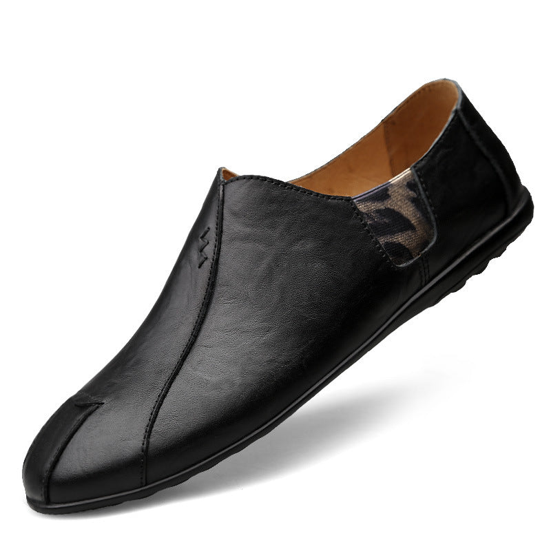 Spring And Summer Men'S Peas Shoes Korean Men'S Shoes Cowhide Driving Trendy Shoes Cross-Border Large Size Shoes