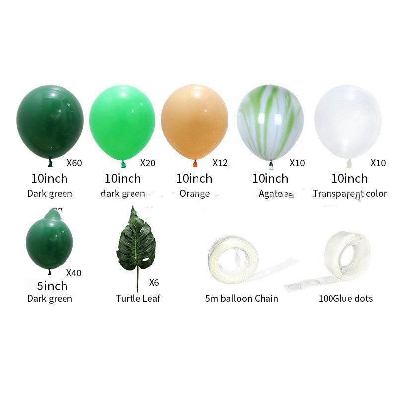 120pcs Forest Balloon Arch Garland Kit Latex Balloon Pump Balloon Decoration