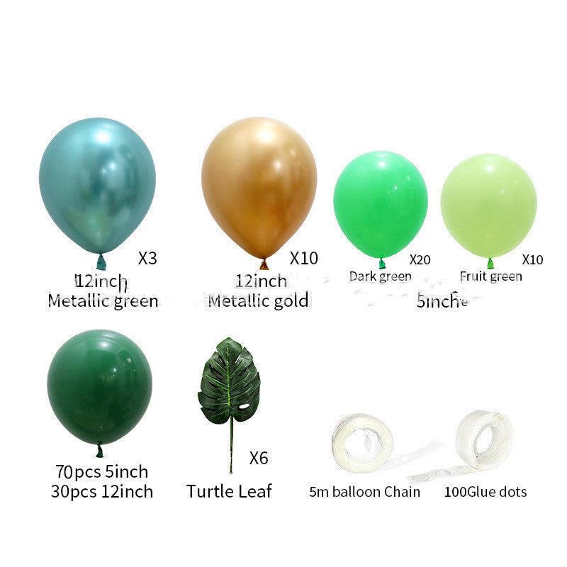 120pcs Forest Balloon Arch Garland Kit Latex Balloon Pump Balloon Decoration