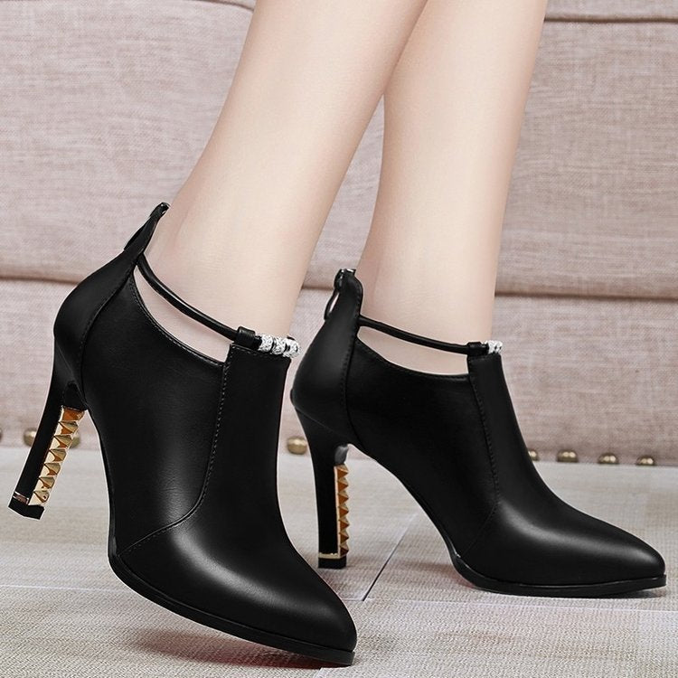 New Martin Boots Women's Autumn Pointed Toe Short Boots Women's Autumn