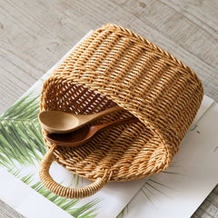 Plastic Woven Kitchen Ginger Garlic Hanging Basket Toiletries Simple Kitchen Utensils Spoon Chopsticks