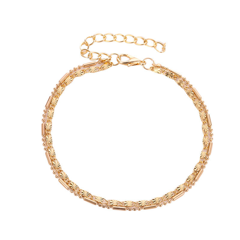 Summer Simplicity Multi-layer Chain Anklet