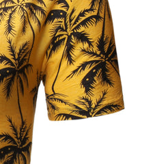 Mens Fashion Loose Lapel Print Top