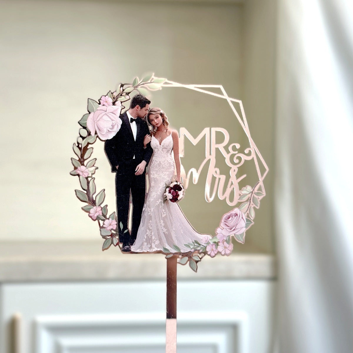 Ins Style MRMRS Color Printing Acrylic Cake Decoration Party Supplies