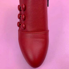 Shallow Mouth Thick Heel Women's Low-top Shoes With Soft Sole And Soft Surface