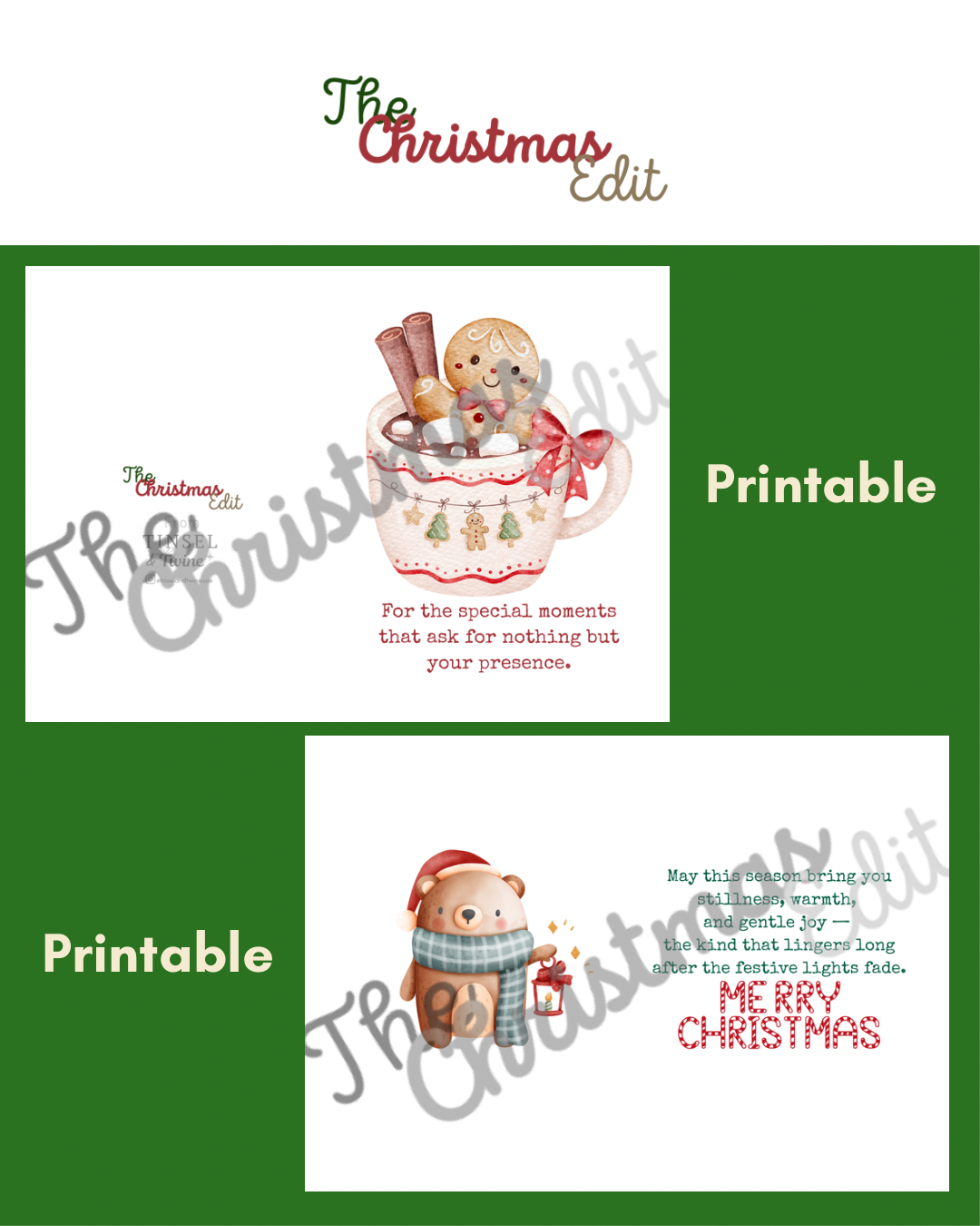 A Quiet Kind of Christmas - Printable