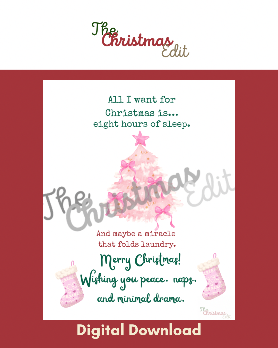 All I Want for Christmas Is Eight Hours of Sleep - Digital