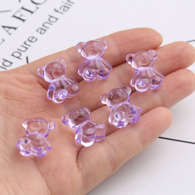 Accessories Transparent Acrylic Scattered Beads Animal Bear