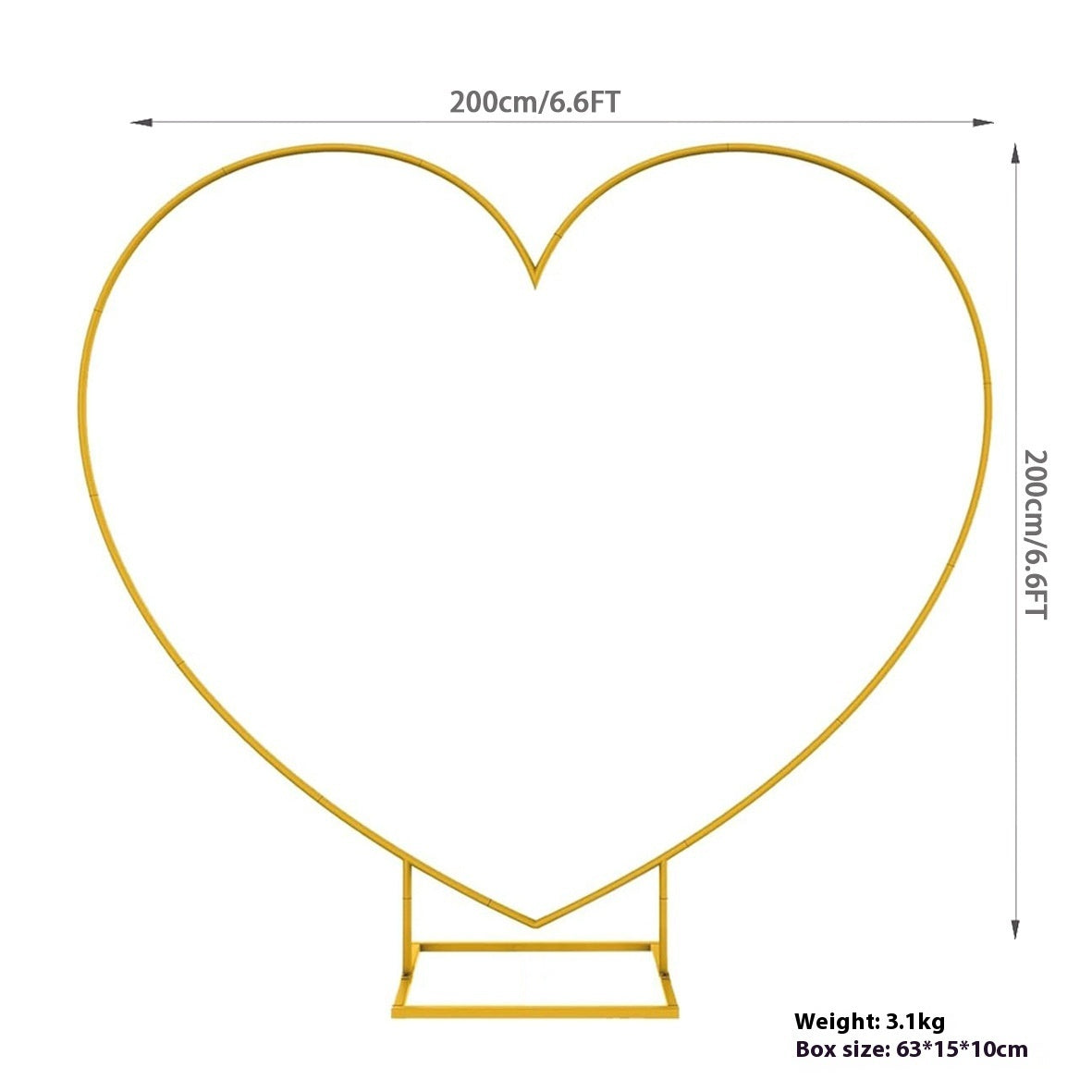 Love Heart-shaped Wedding Tie Arch Iron Wedding Special Support Lawn Flower Stand Props