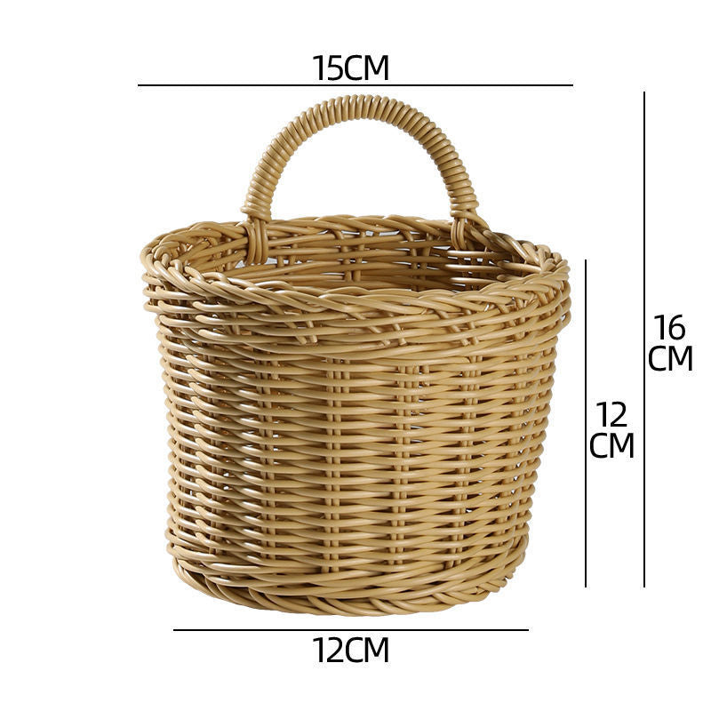 Plastic Woven Kitchen Ginger Garlic Hanging Basket Toiletries Simple Kitchen Utensils Spoon Chopsticks